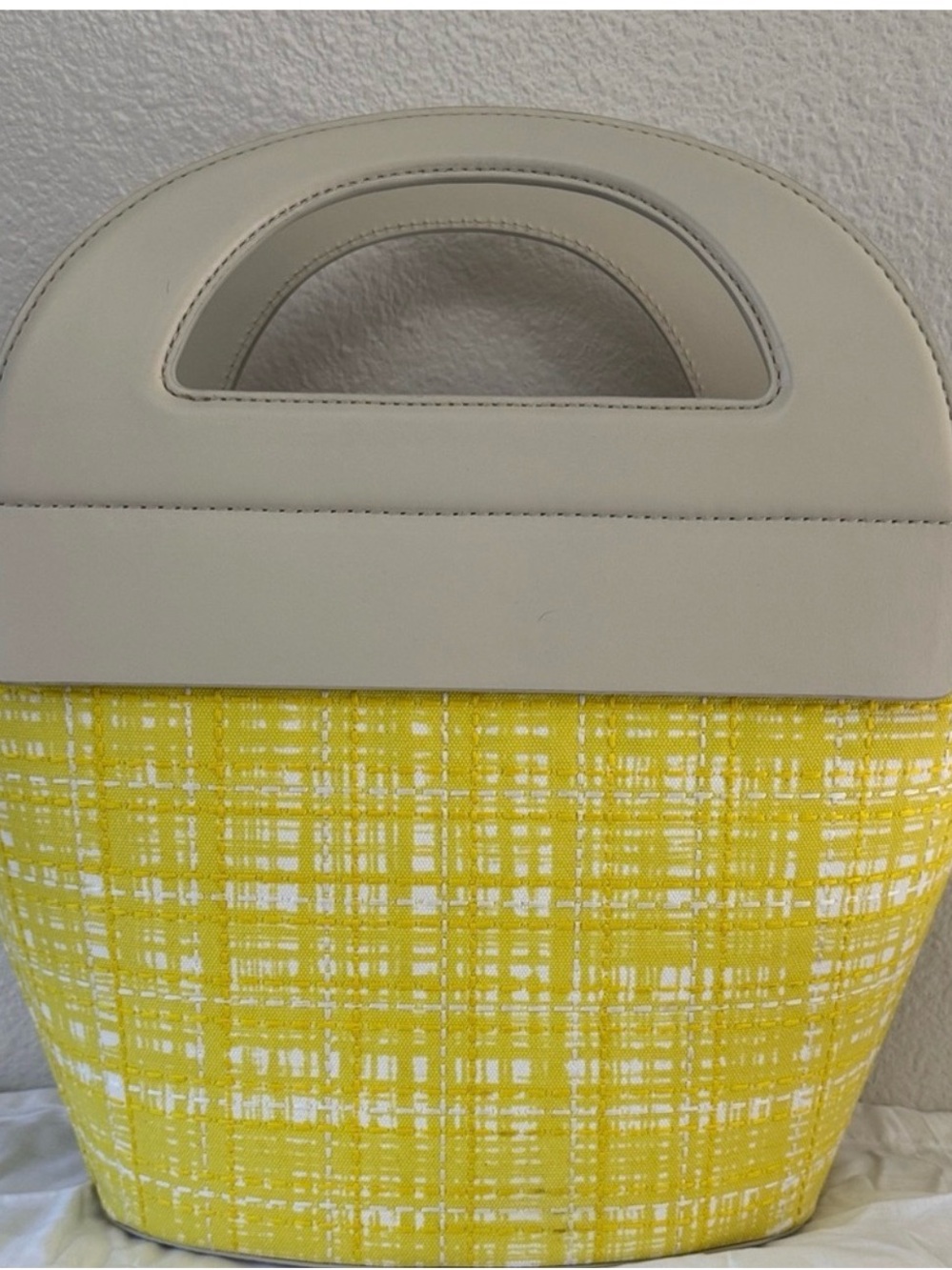 Jason Wu Yellow Tweed Tote with Cream Top Handle $350 Retail NWT - Picture 4 of 12